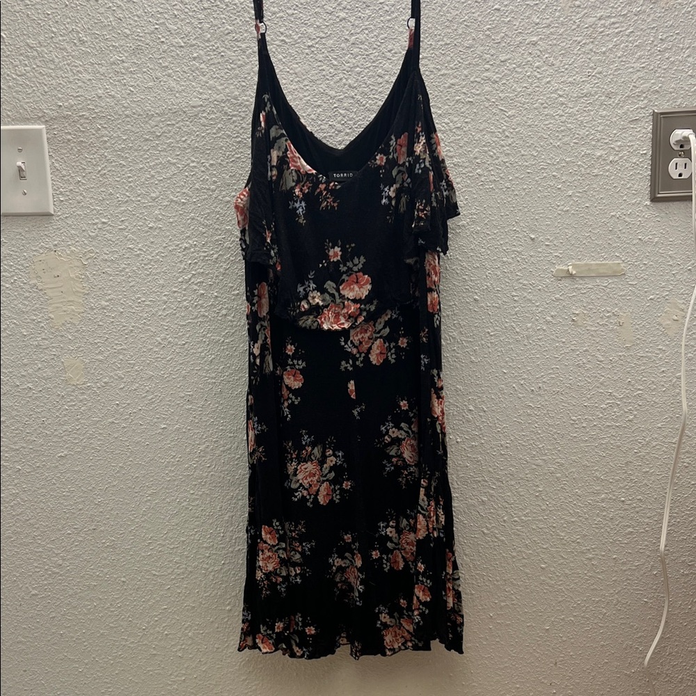 Torrid Black Floral Dress